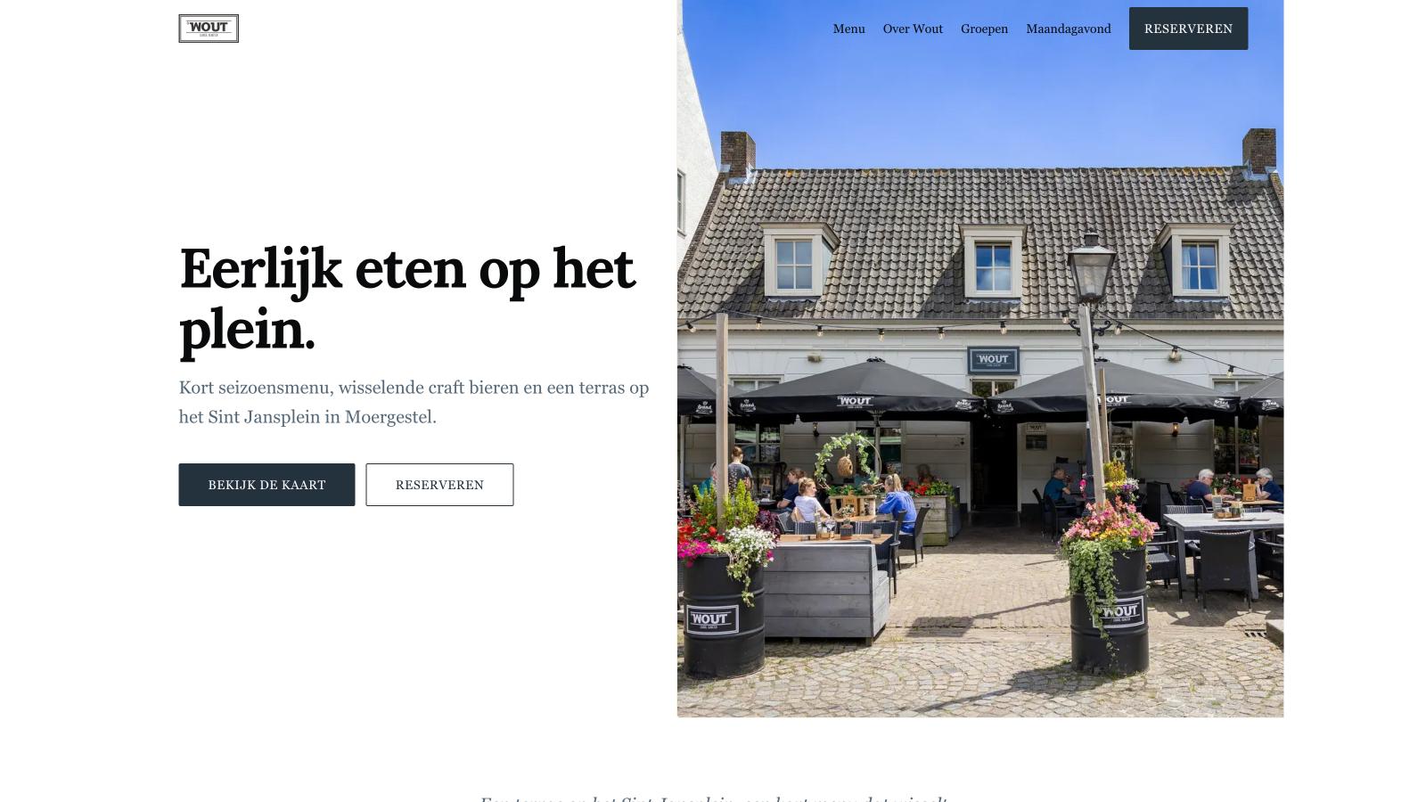 Bij Wout grand café site