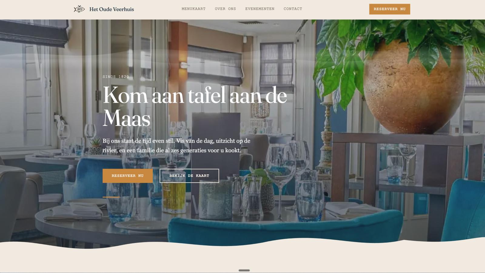 Het Oude Veerhuis seafood restaurant site