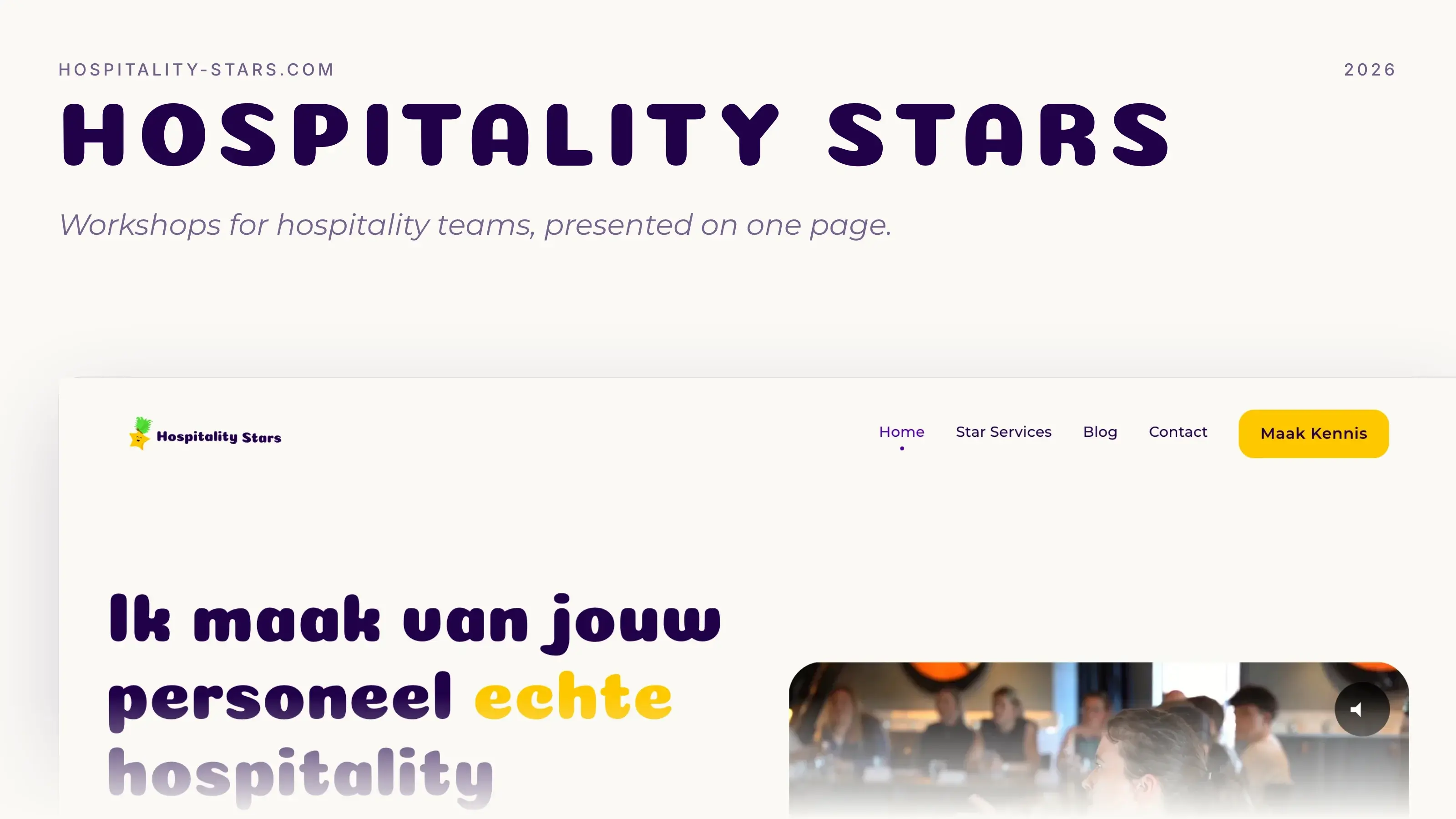 Hospitality Stars workshops-site