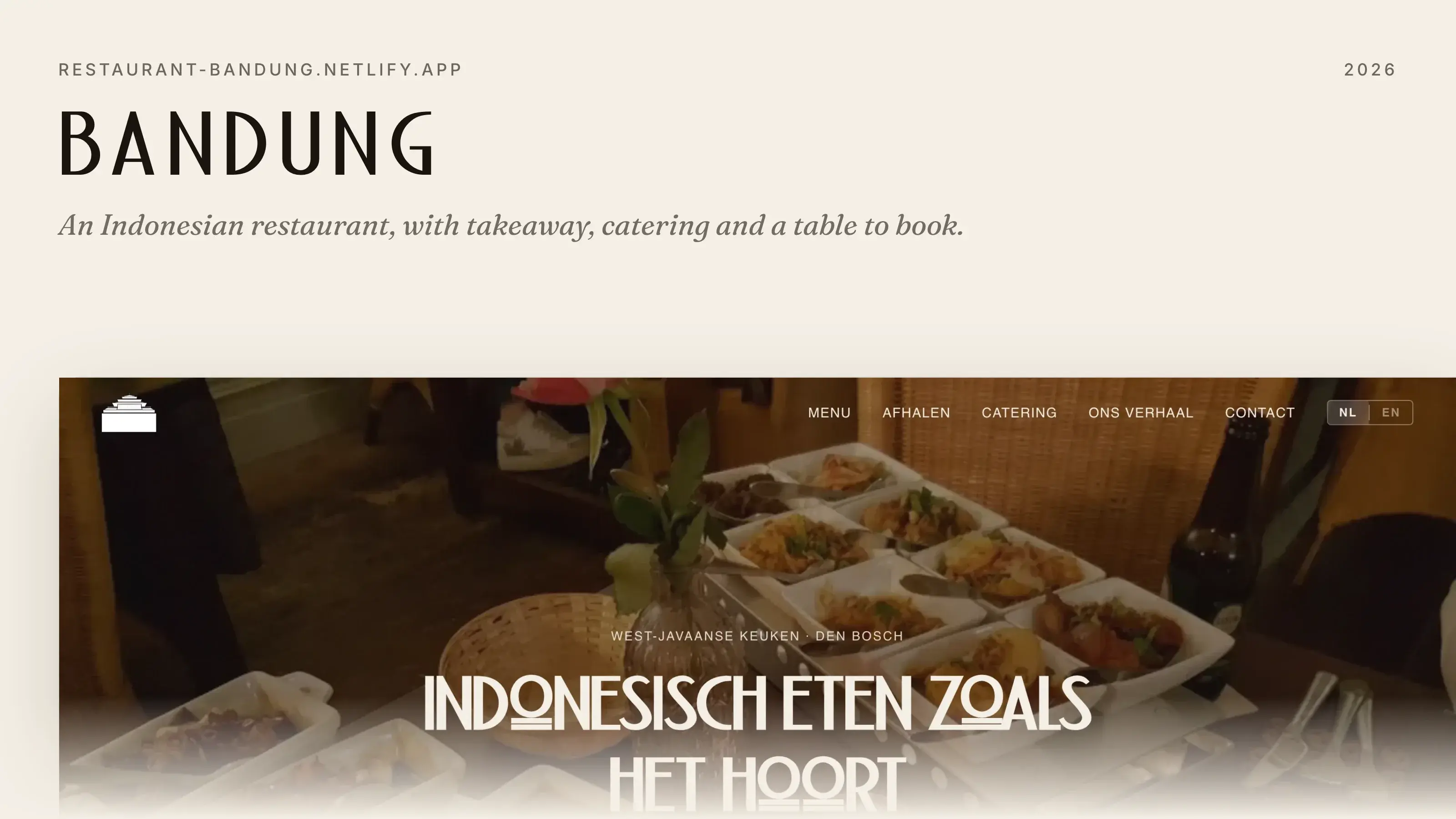 Site van Restaurant Bandung