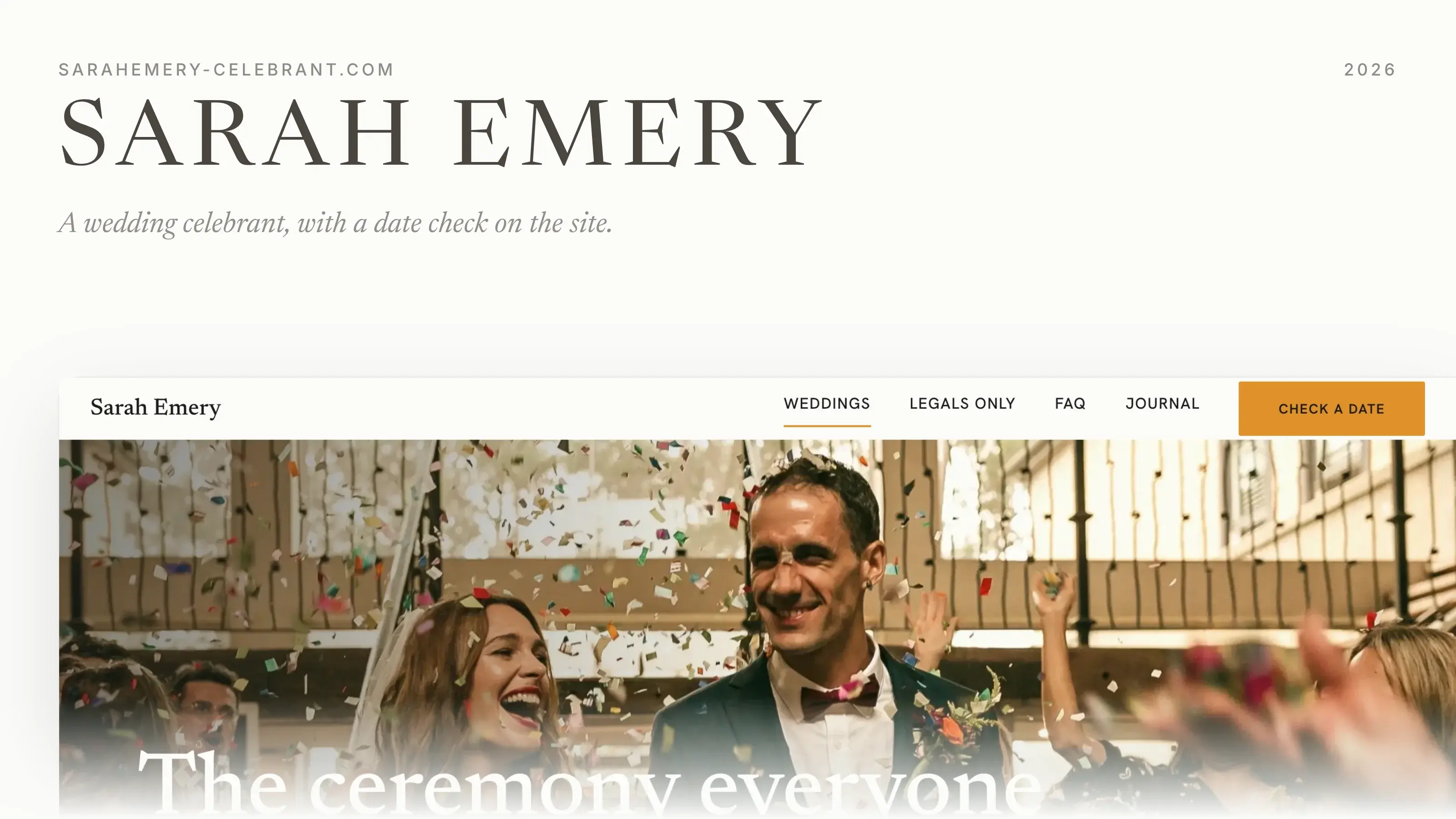 Sarah Emery celebrant-site